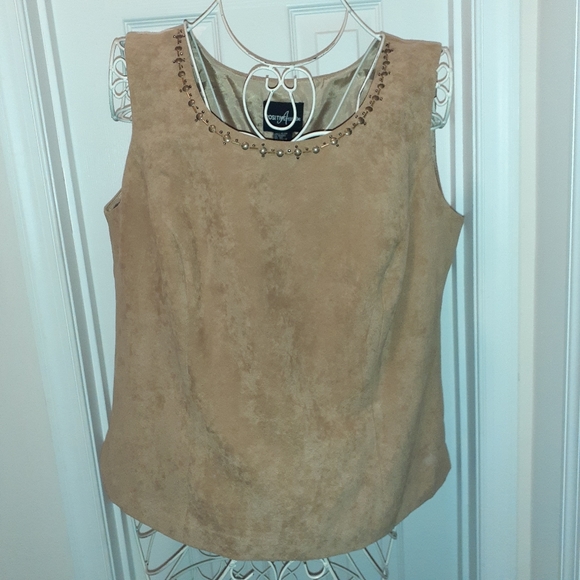 Positive Attitude Faux Suede Cami and Jacket, Size 14W - Picture 4 of 7